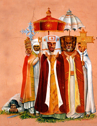 processione di ecclesiastici copti